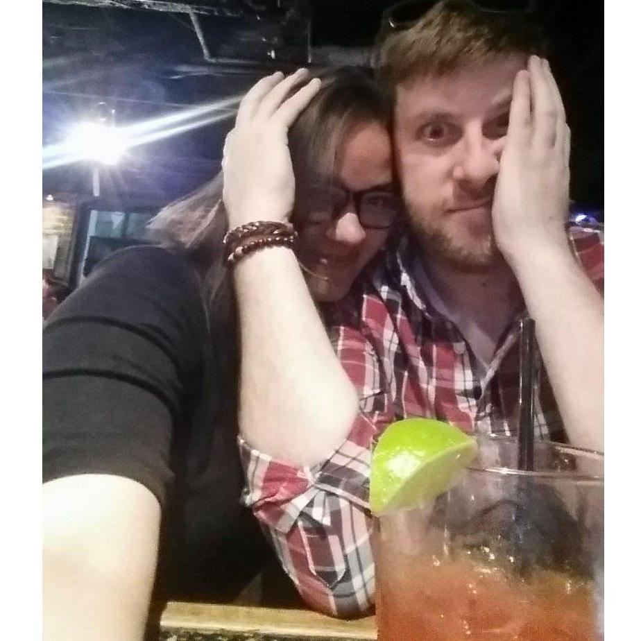 At a bar we found near the Wharf a few years back during an anniversary day on the town.