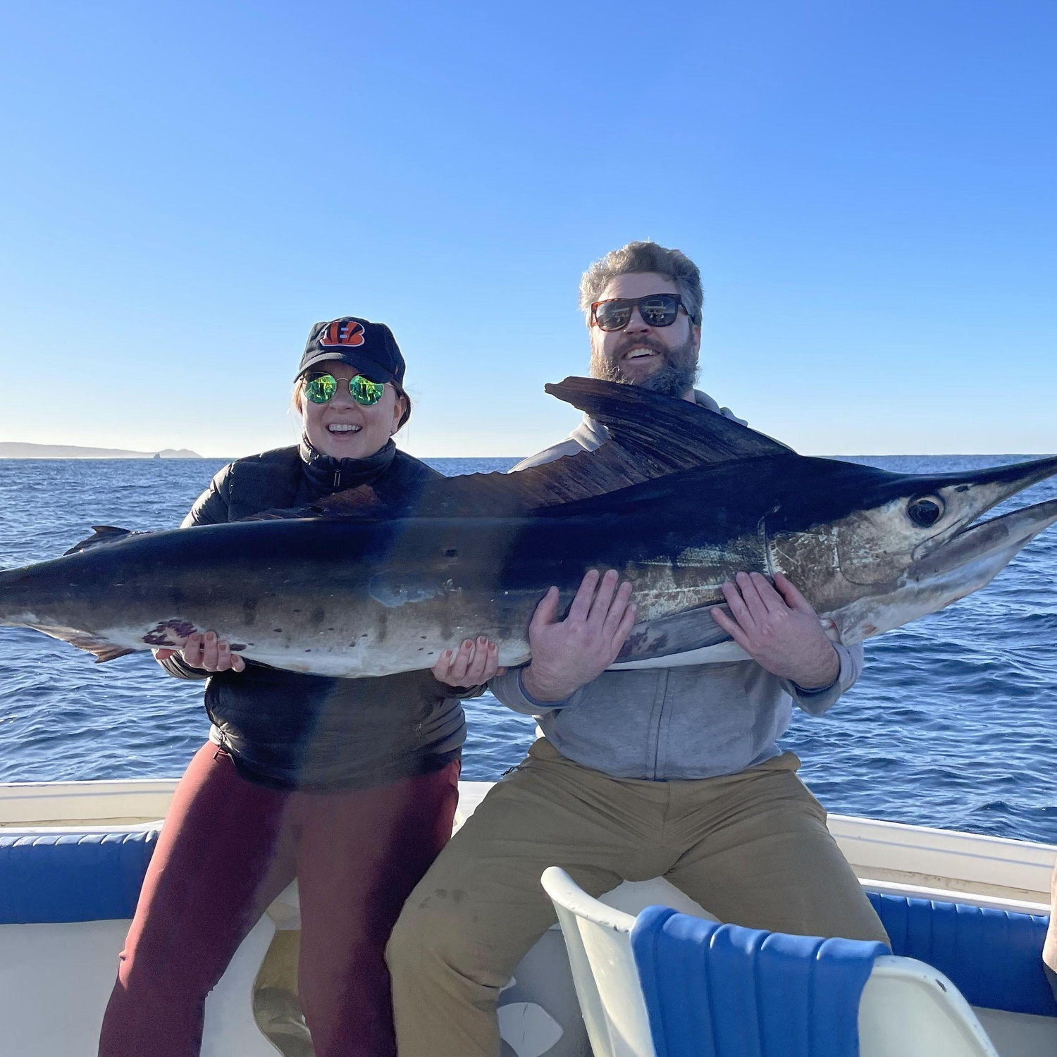 Jim and Erica caught a marlin in Cabo. I guess you could say they're a REEL CATCH!