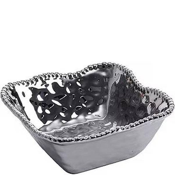 Pampa Bay Verona Silver Porcelain Medium Square Bowl | Dillard's