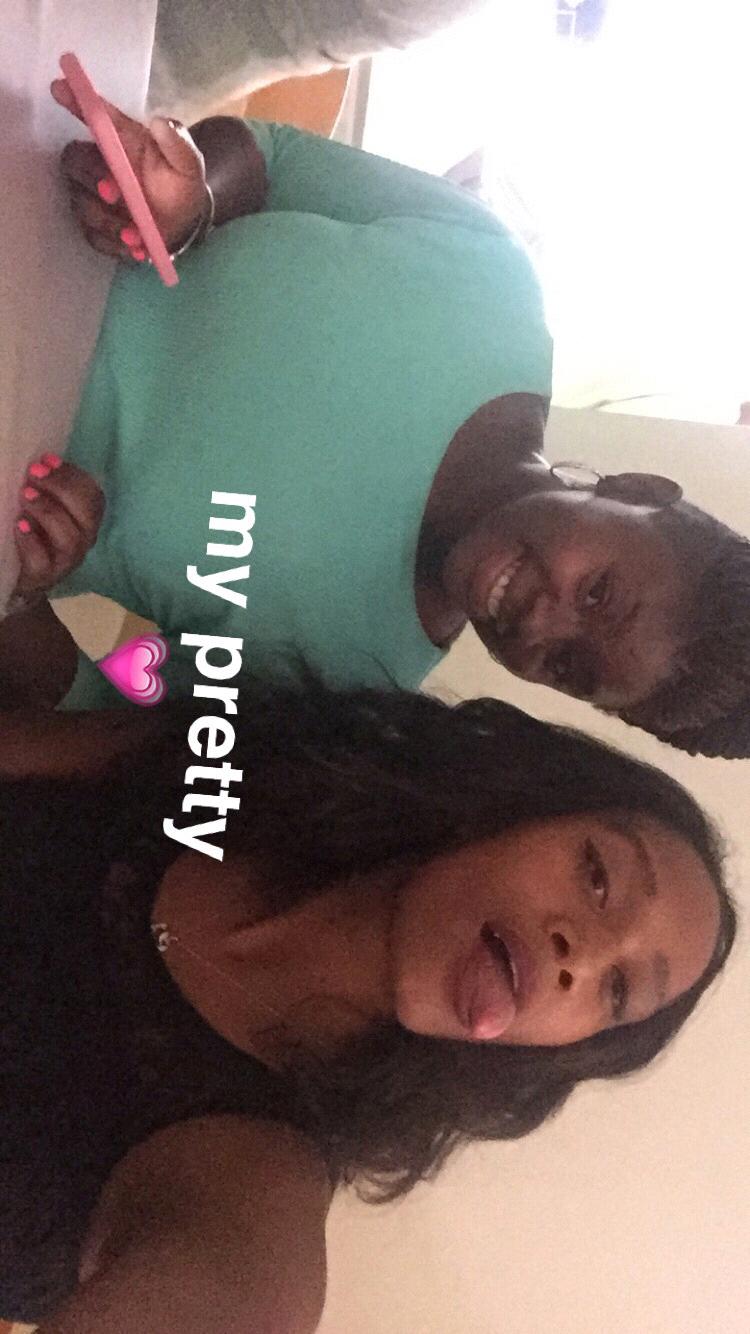 Denise and Tomecia at Uncle Terrion's wedding reception