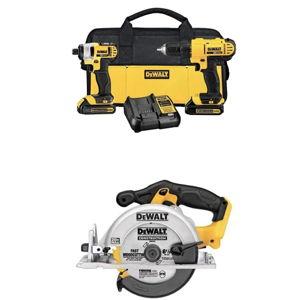 DEWALT DCK240C2 20v Lithium Drill Driver/Impact Combo Kit (1.3Ah) with 20V MAX Circular Saw