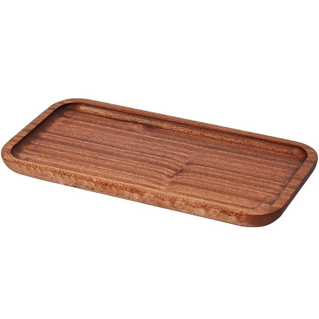 WUBOECE 9.84in Wooden Vanity Tray, Bathroom Tray Countertop Organizer Tray for Candle Perfume Soap Dispenser Jewelry Keys