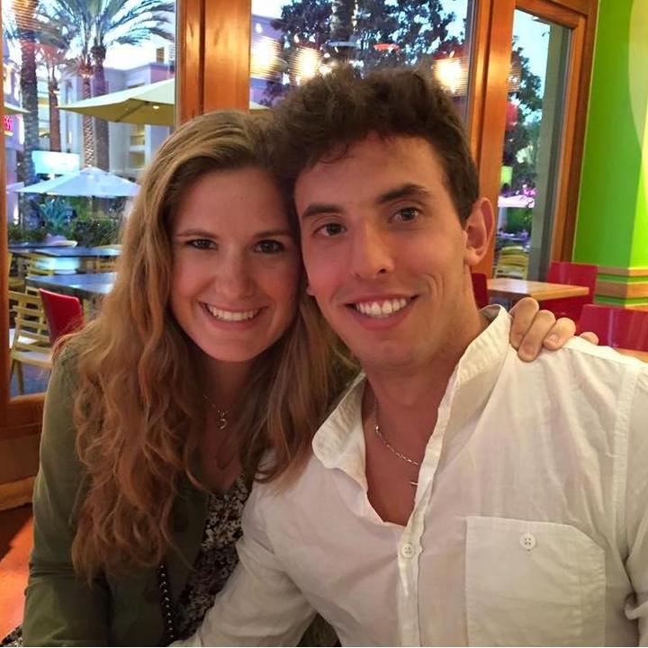 Out at dinner at the Spectrum in California.