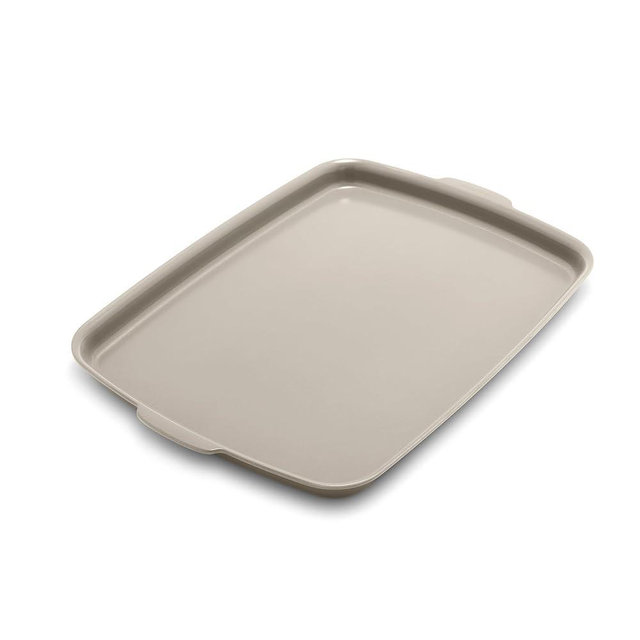 GreenPan Premiere Ovenware Healthy Ceramic Nonstick 18" x 13" Half Rectangular Baking Pan, PFAS-Free, Warp-Free Bakeware, Durable Quick Heating Tray, Oven Safe to 600F, Dishwasher Safe, Taupe
