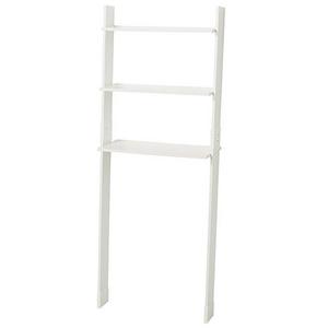 Zenna Home 9431W, Leaning Wood Ladder-Style Bathroom Spacesaver, White