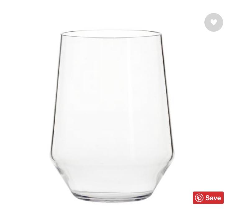 Happy Hour Acrylic Wine Glasses - Clear Stemless