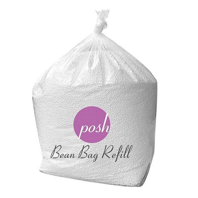 Posh Creations Foam Filling Bean Bag Refill, 100 L, Virgin New White