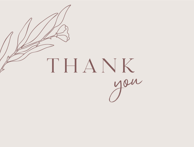Pistoia Landscape | Light Greige | Zola Thank You Cards