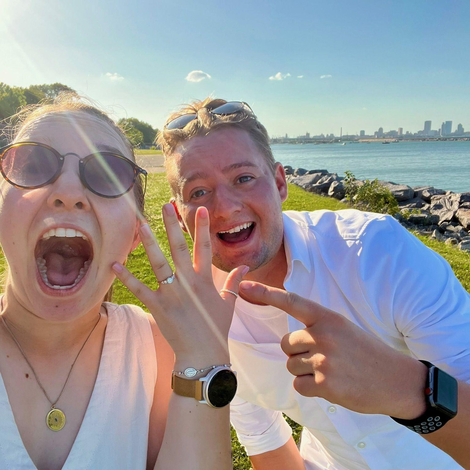 Moments after we got engaged!