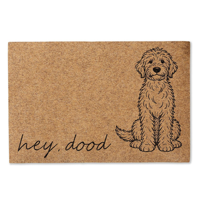 Personalization Mall Hey Dood 18x27 Synthetic Coir Doormat