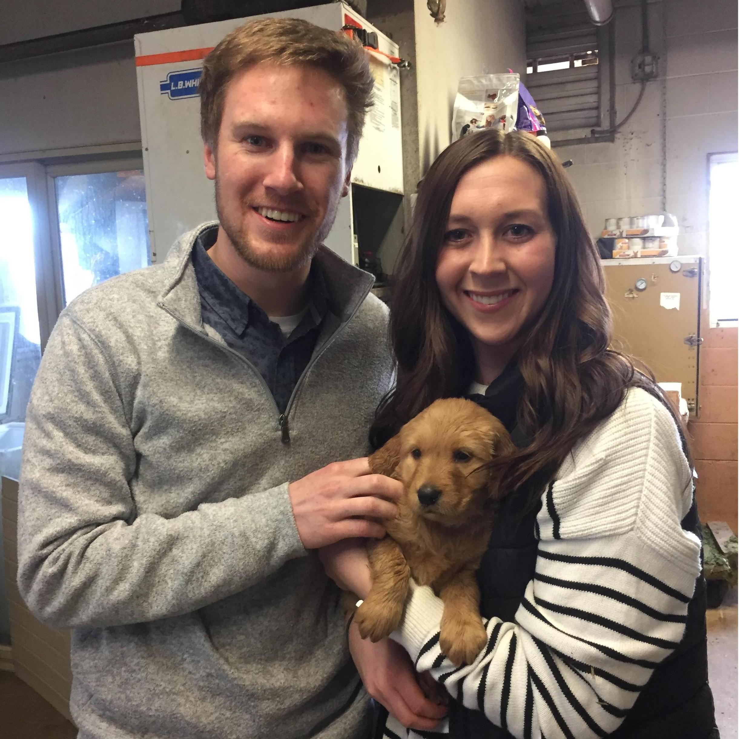 The day we picked out our pride and joy, Howie!