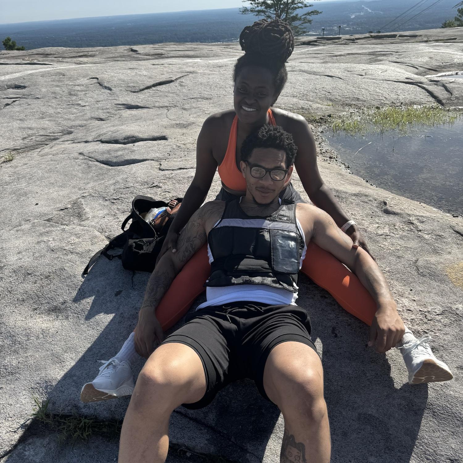 We made it to the top of Stone Mountain!