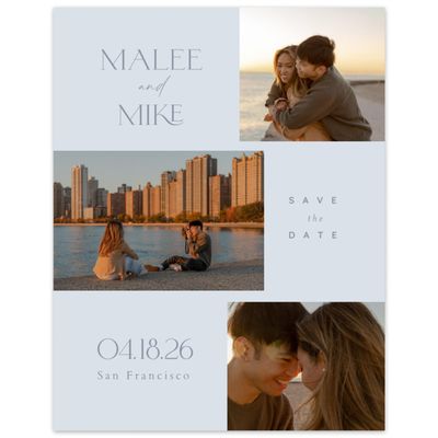Blue Whisper Wedding Digital Save the Date - Buenos Multiphoto