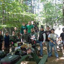 I brought Shawn paintballing for his birthday! We just happened to meet up with a bunch of his friends who were there for fun! Not planned whatsoever -Chaille