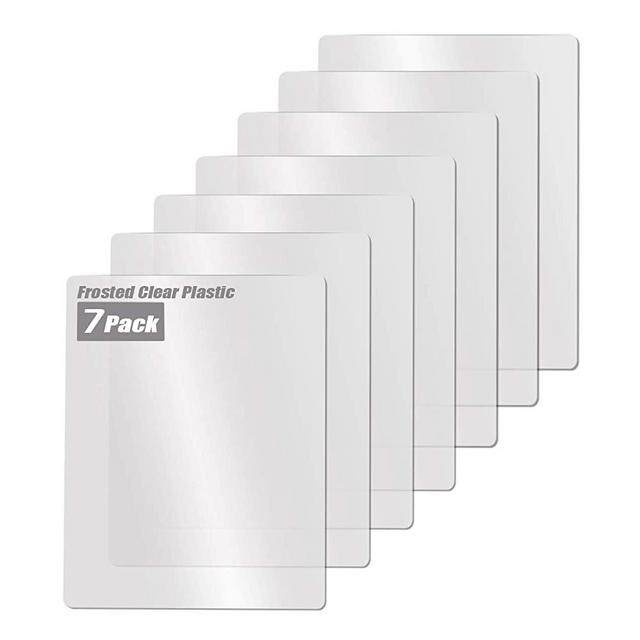 Clear Flexible Plastic Cutting Board Mats Set, Frosted Clear Kitchen Cutting Board Clear Mats 15 x 12 inches, Set of 7