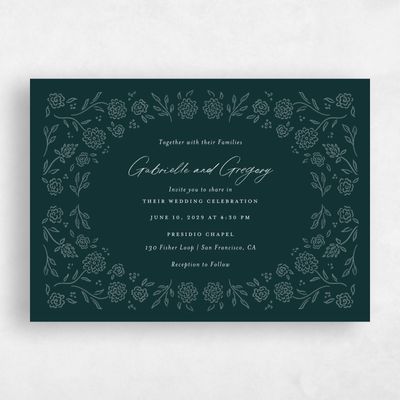 Green Landscape Wedding Invitation - Clarian Landscape