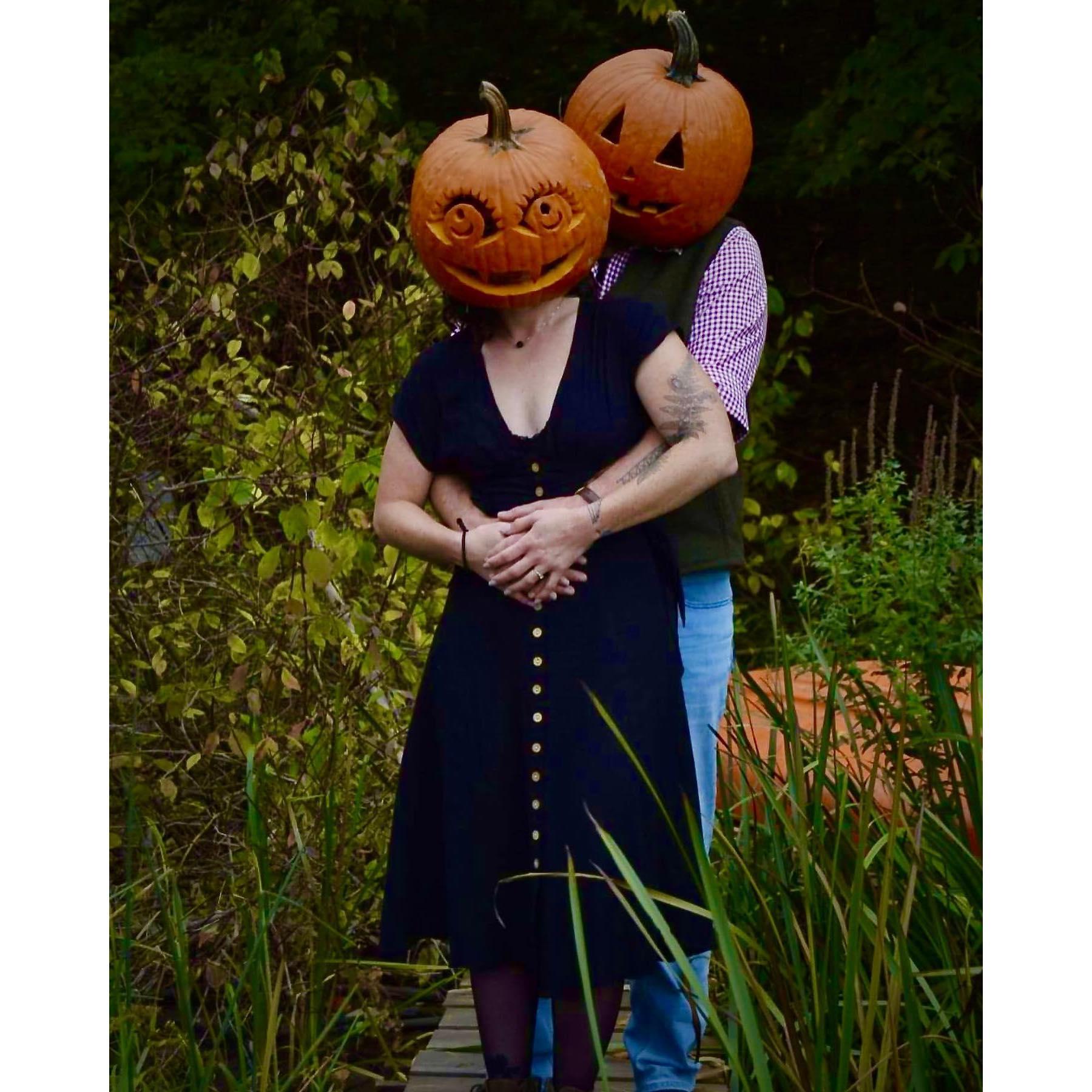 our engagement photo shoot was a spooky day