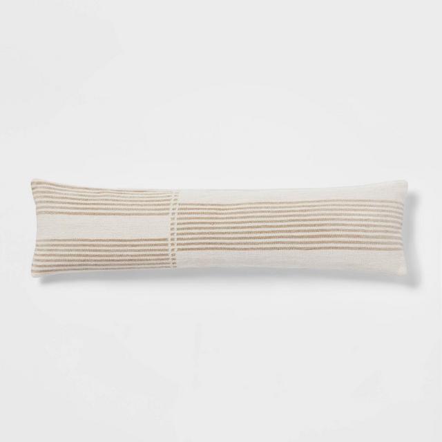 Lumbar Modern Stripe Decorative Throw Pillow Cream - Threshold™