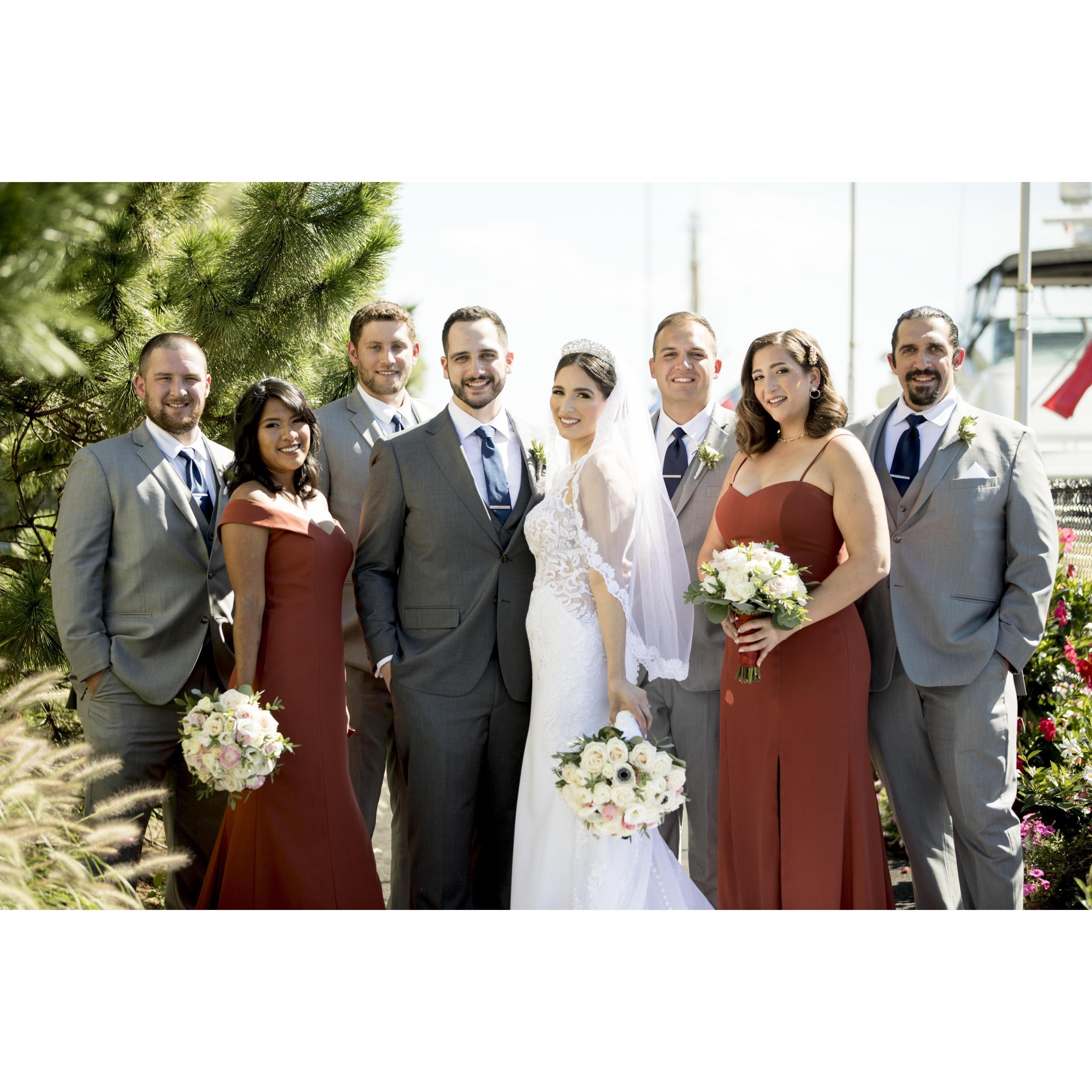 (Most of) Our Wedding Party.