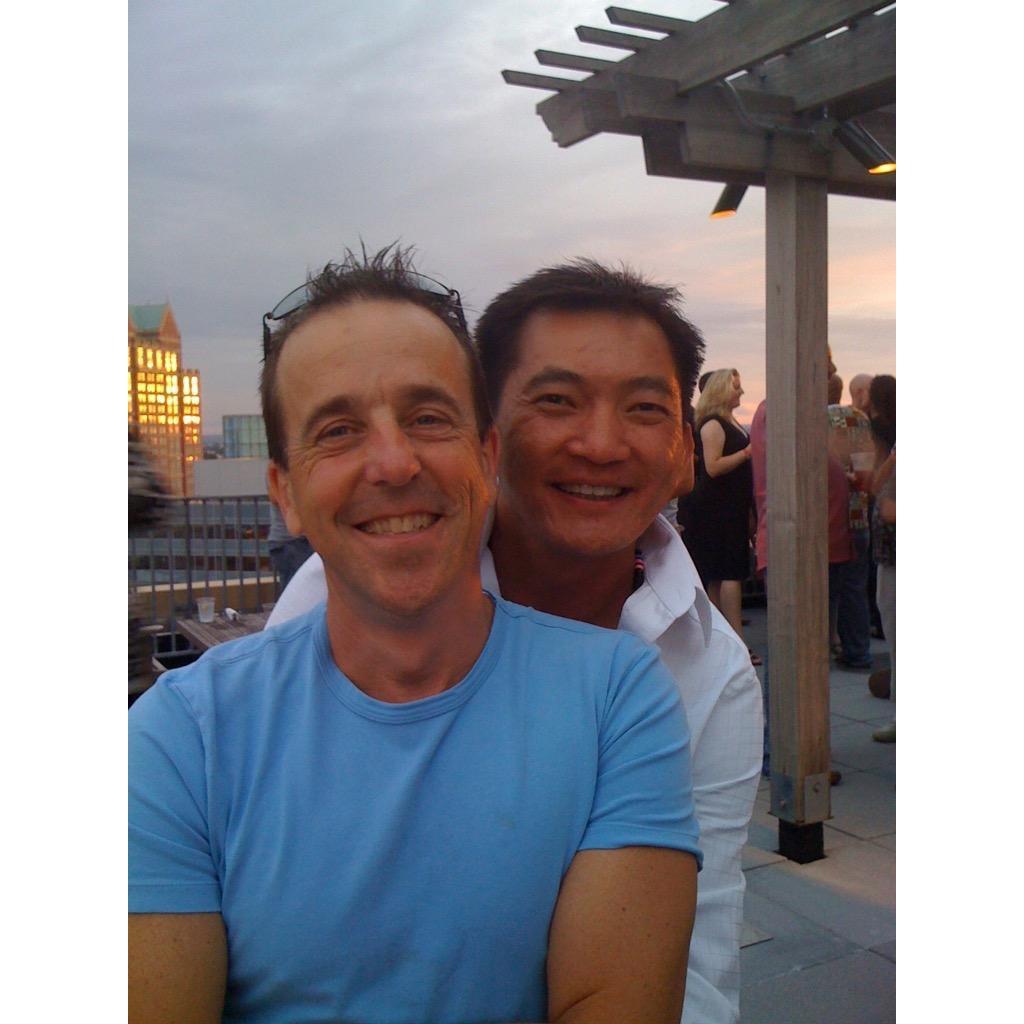 On the terrace at Waterplace.