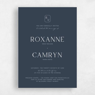 Multi-Colored Wedding Invitation - Altair Classic