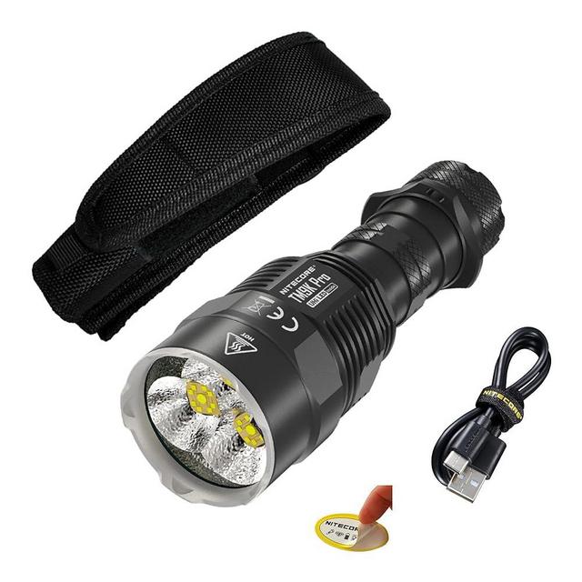 Nitecore TM9K Pro 9900 Lumen High Lumen Tactical Flashlight, Fast-Charging USB-C for Search and Rescue, Including NitecoreS Sticker
