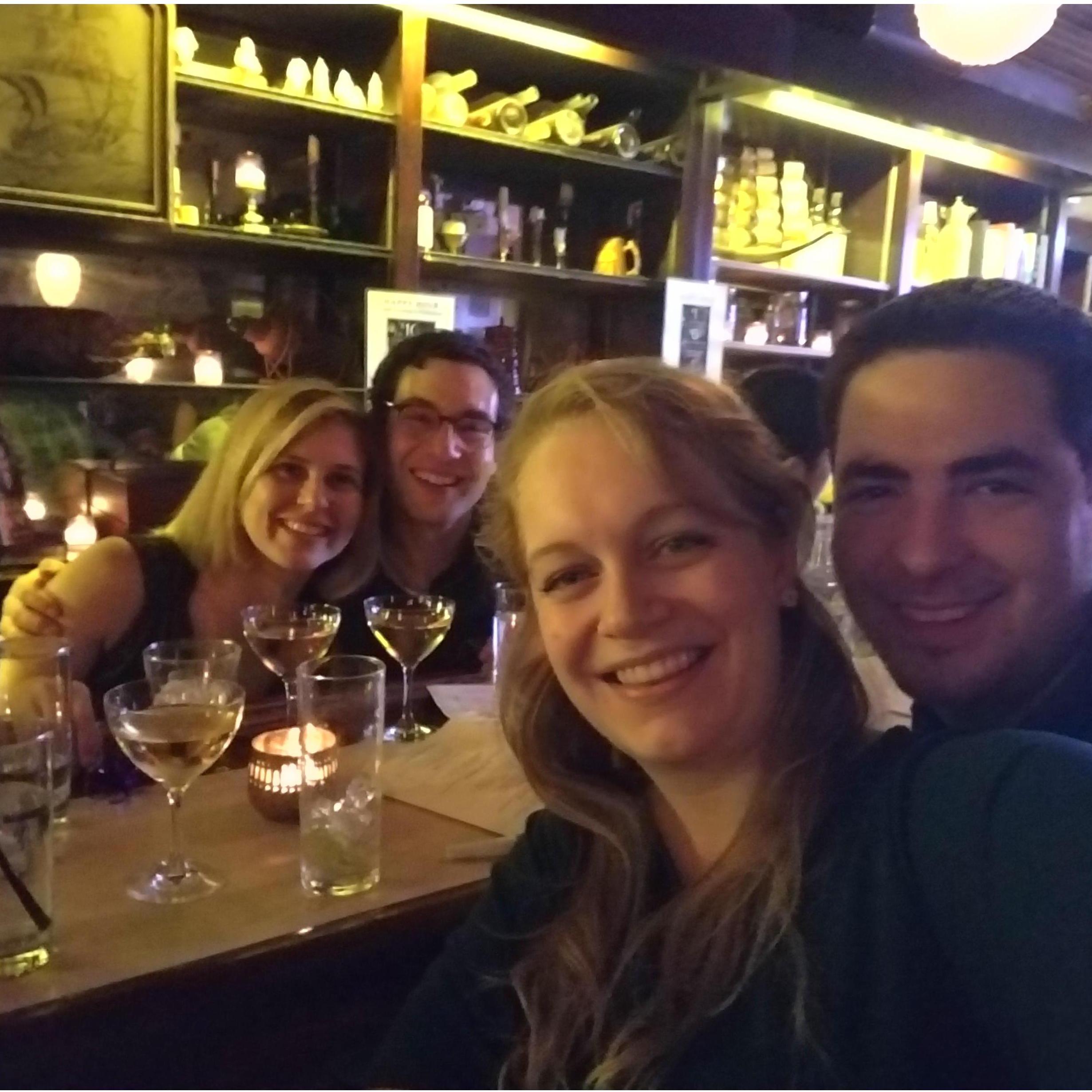 We celebrated the welcoming of 2019 at a local Chicago bar with our great friends, Molly and Dan!