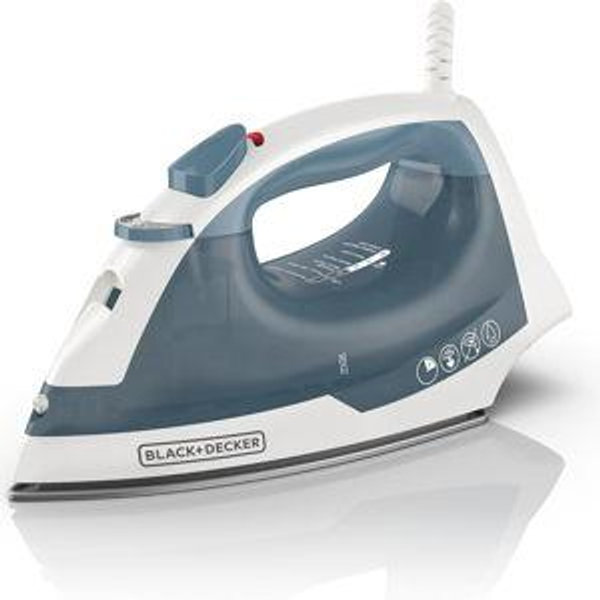 BLACK+DECKER Easy Steam Compact Iron for Clothes, Automatic Shutoff, Nonstick Plate, Light Weight, 1200 Watts