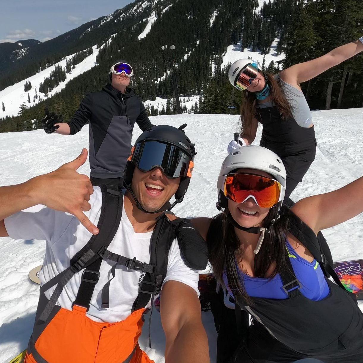 Spring riding at Stevens Pass with Derrek and Chloe