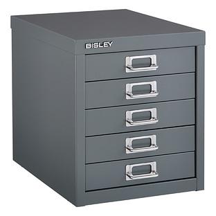 Bisley Graphite 5-Drawer Cabinet
