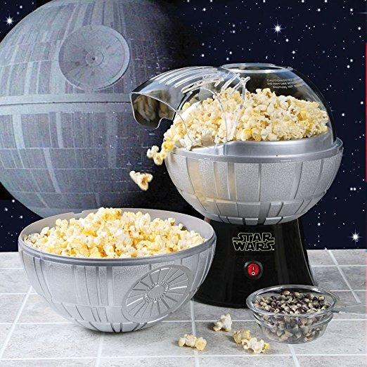 Star Wars Death Star Hot Air Popcorn Maker And One 2 Lb Bag Of Empire Dark Side Popcorn