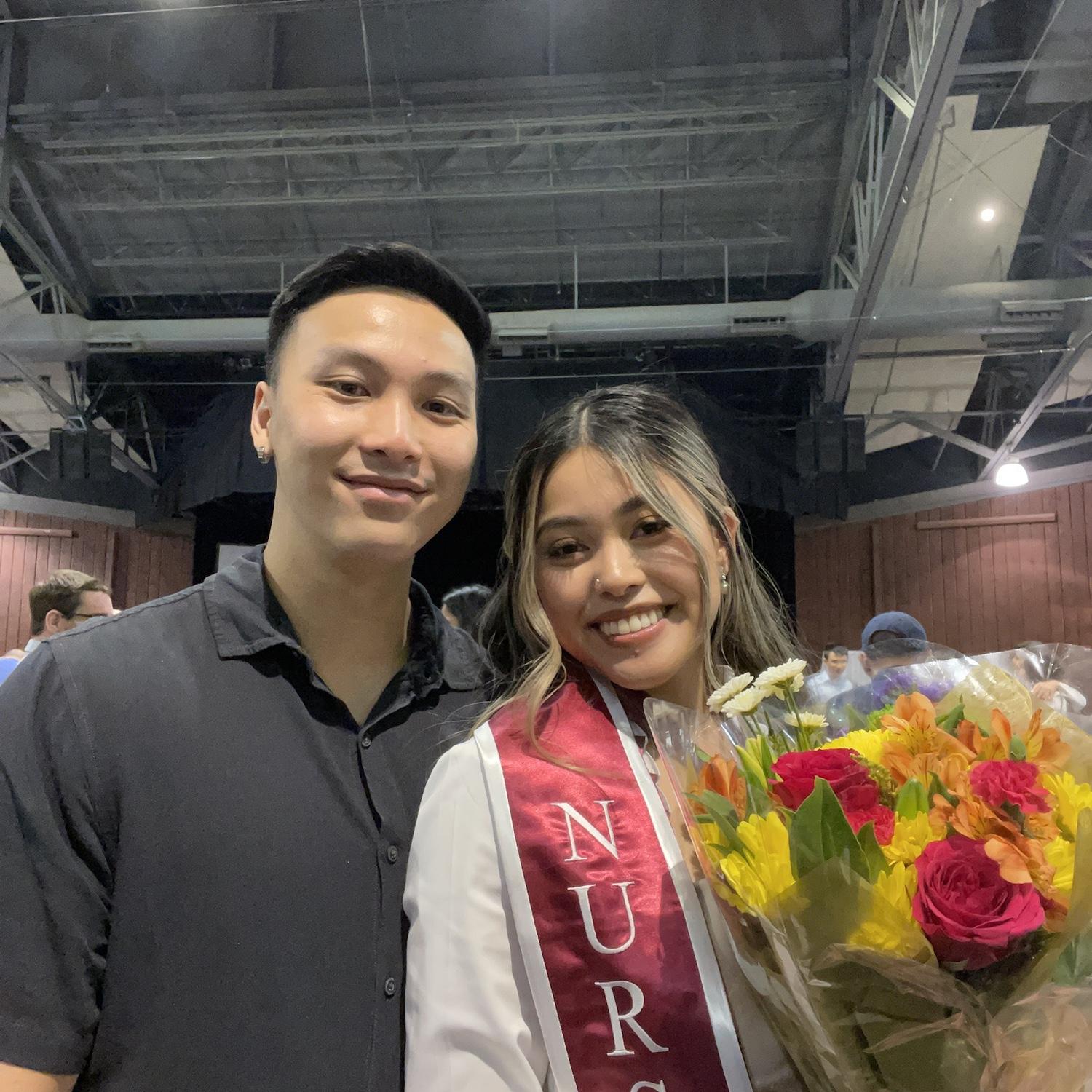 Eric continued to support Alyssa throughout nursing school despite the long distance.