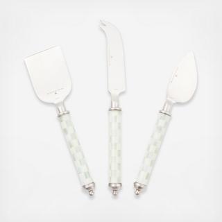 Sterling Check Supper Club Cheese Knife Set