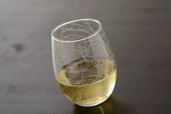 Five Maps Stemless Wine Glasses