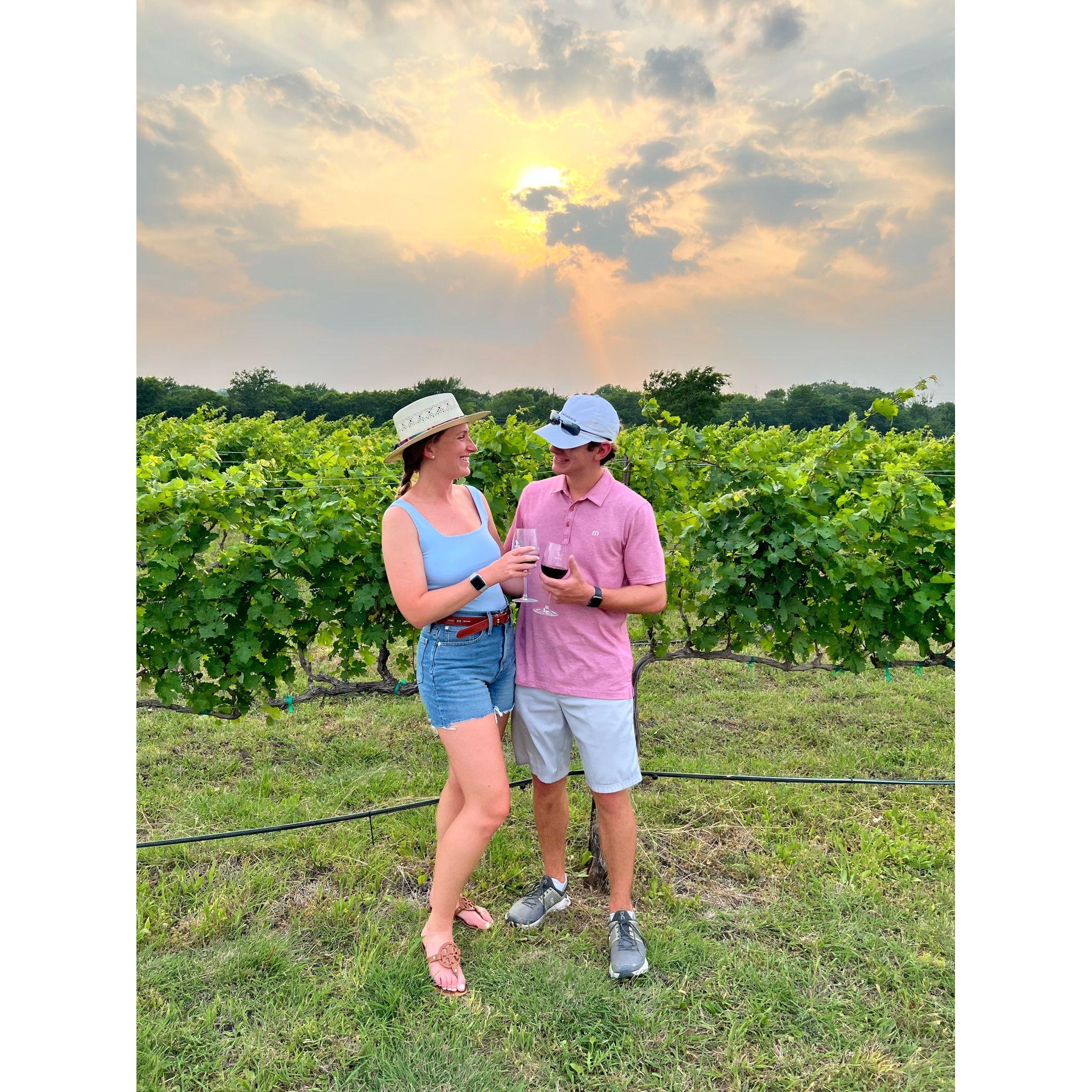 Local winery the night before my surprise party