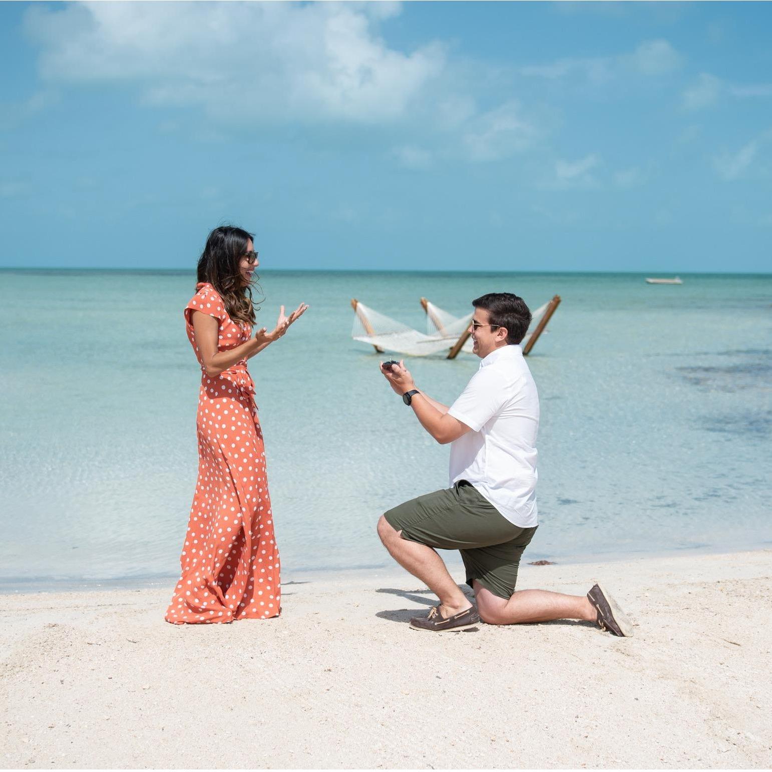 The day of our engagement in Belize!
