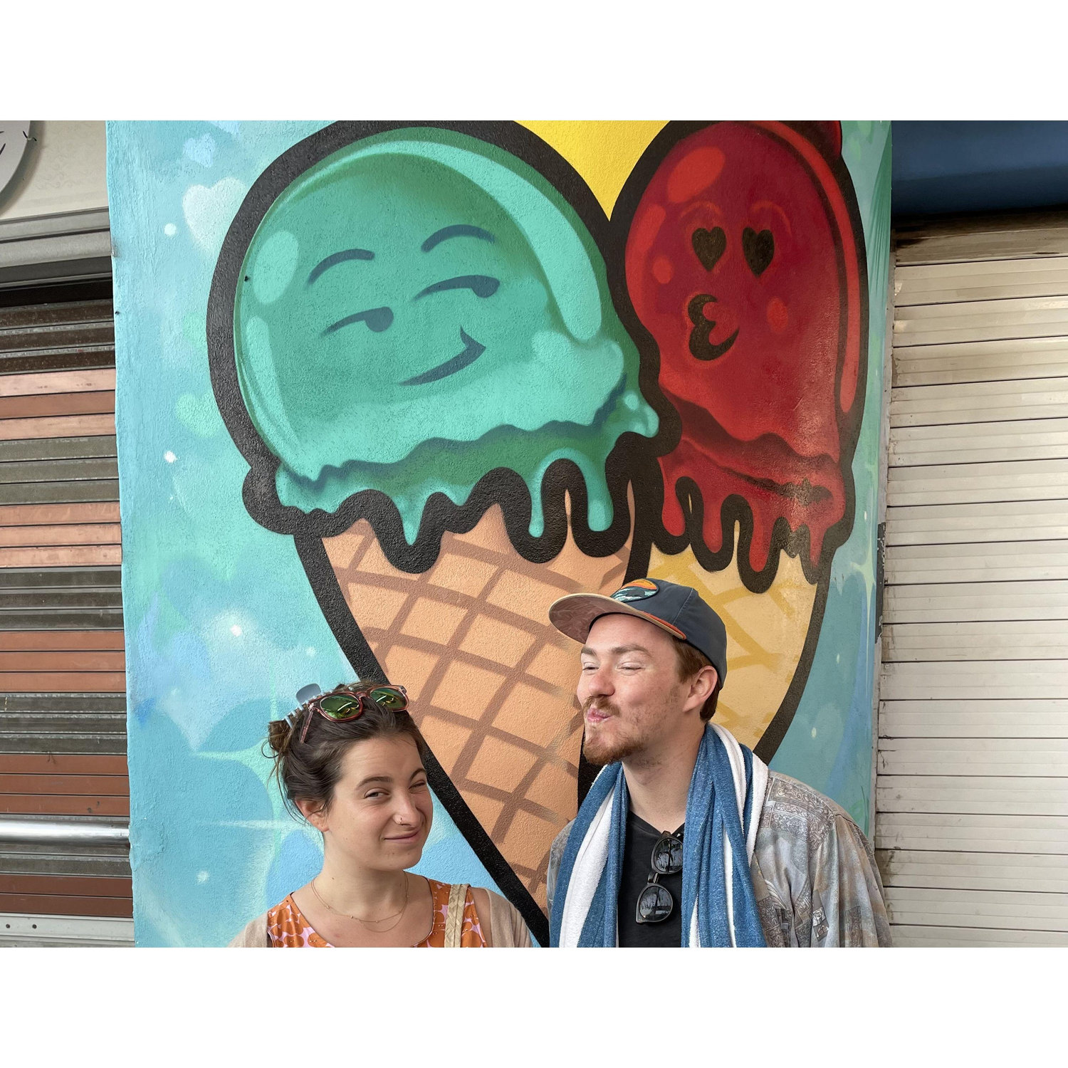 Matching the ice cream faces in Sayulita, Mexico