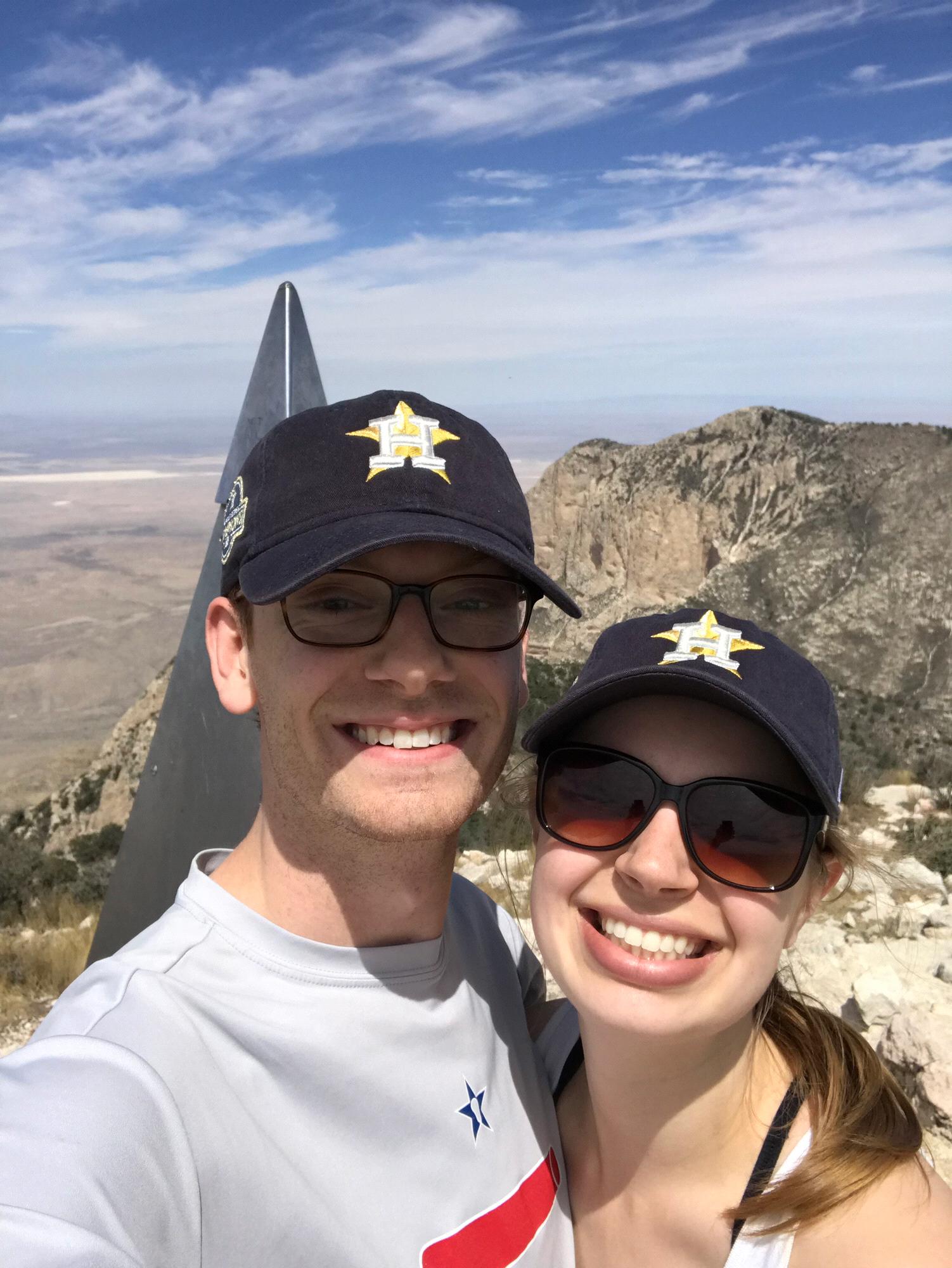 We hiked to the top of Guadalupe peaks which is the highest point in Texas.