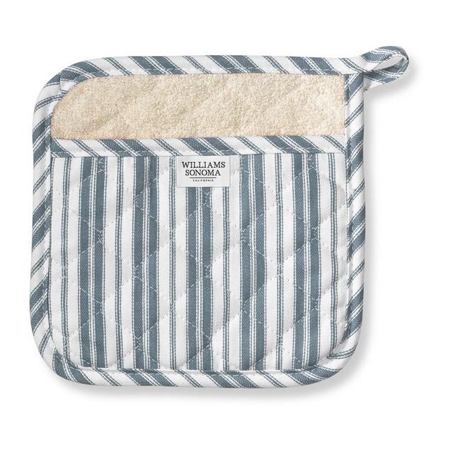 Williams Sonoma Striped Potholder, French Blue