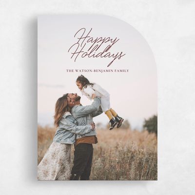 Red Half arch Holiday Card - Woodbine