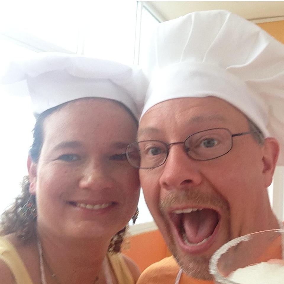 Making margaritas in Cozumel on our first cruise. Showing the fun-loving side of Greg!