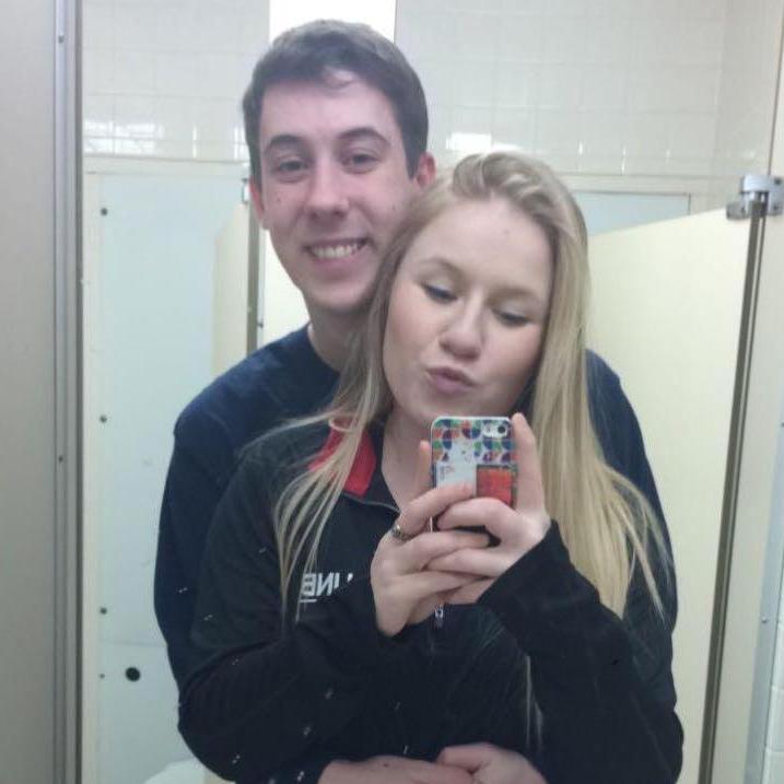 One of our very first pictures together. This was taken in Bridges House, where we met!