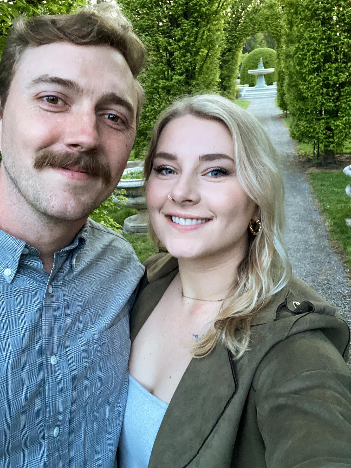 Brandon showing Kyla around Manito park in Spokane