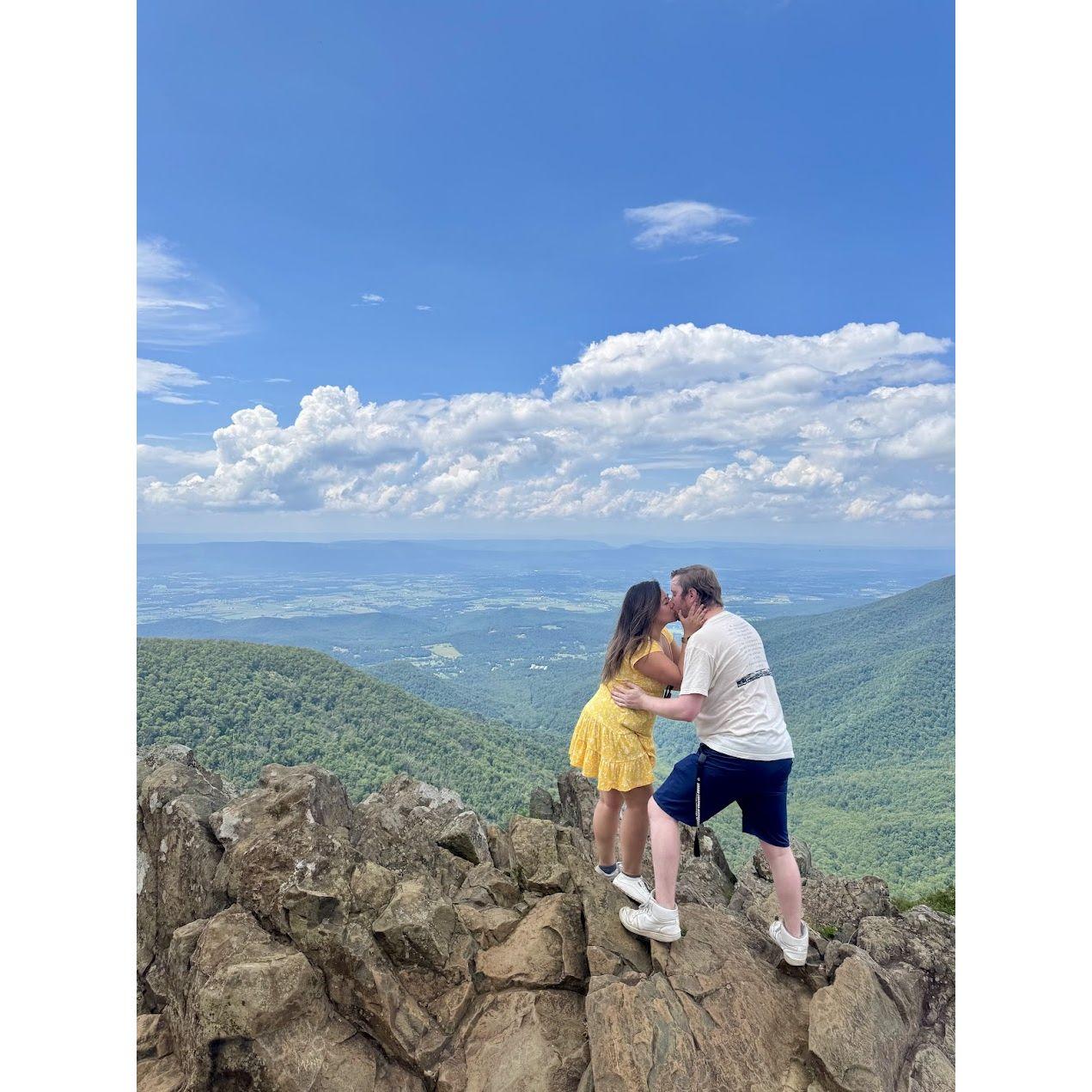 Hawksbill Summit in Shenandoah National Park in Virginia