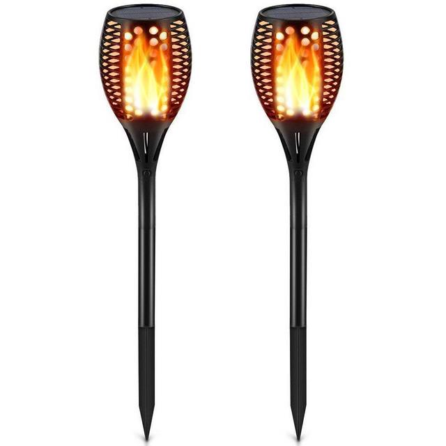 TomCare Solar Lights Upgraded, Waterproof Flickering Flames Torches Lights Outdoor Solar Spotlights Landscape Decoration Light