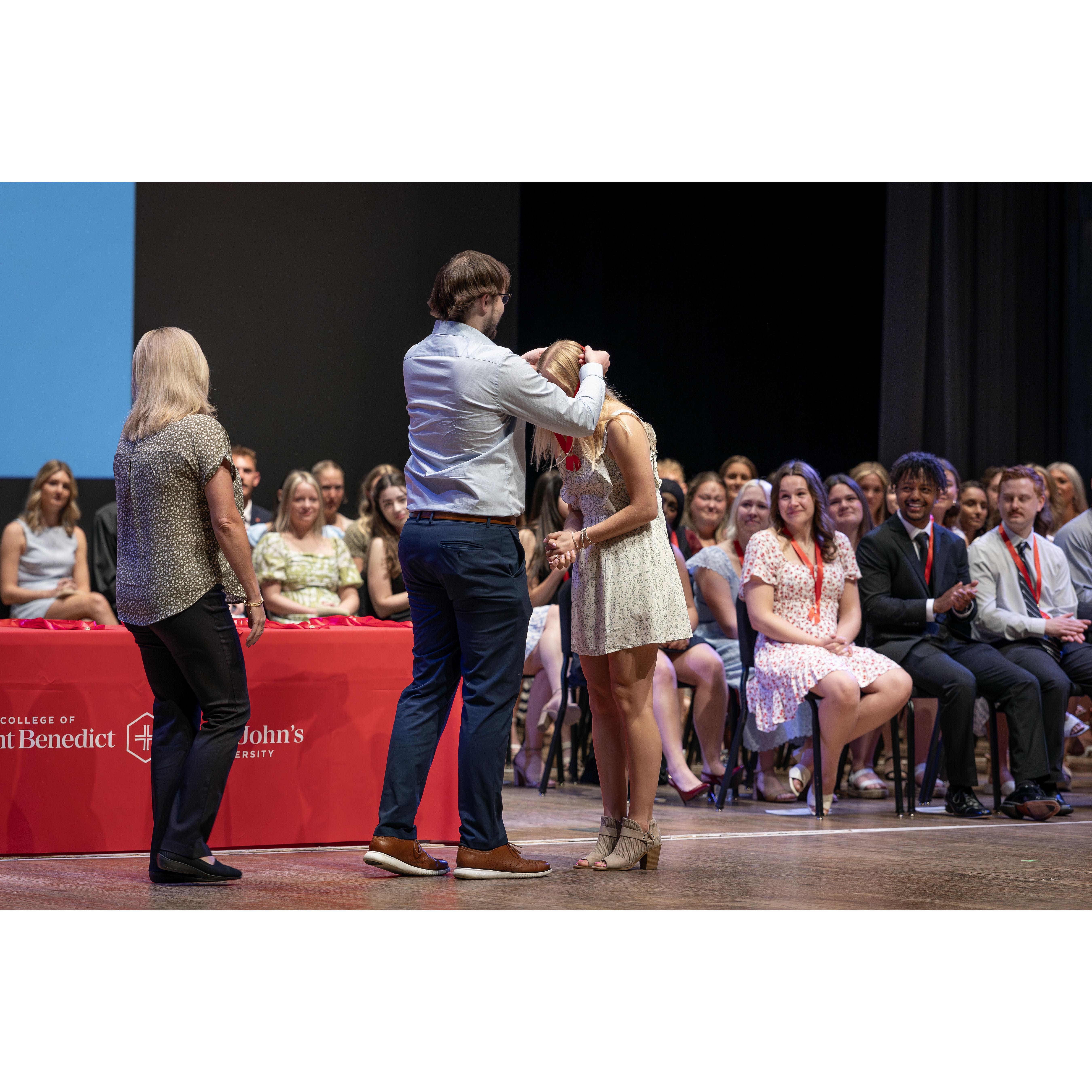 5/16/25: Liv's nurse pinning ceremony - Noah was a great support throughout school :)
