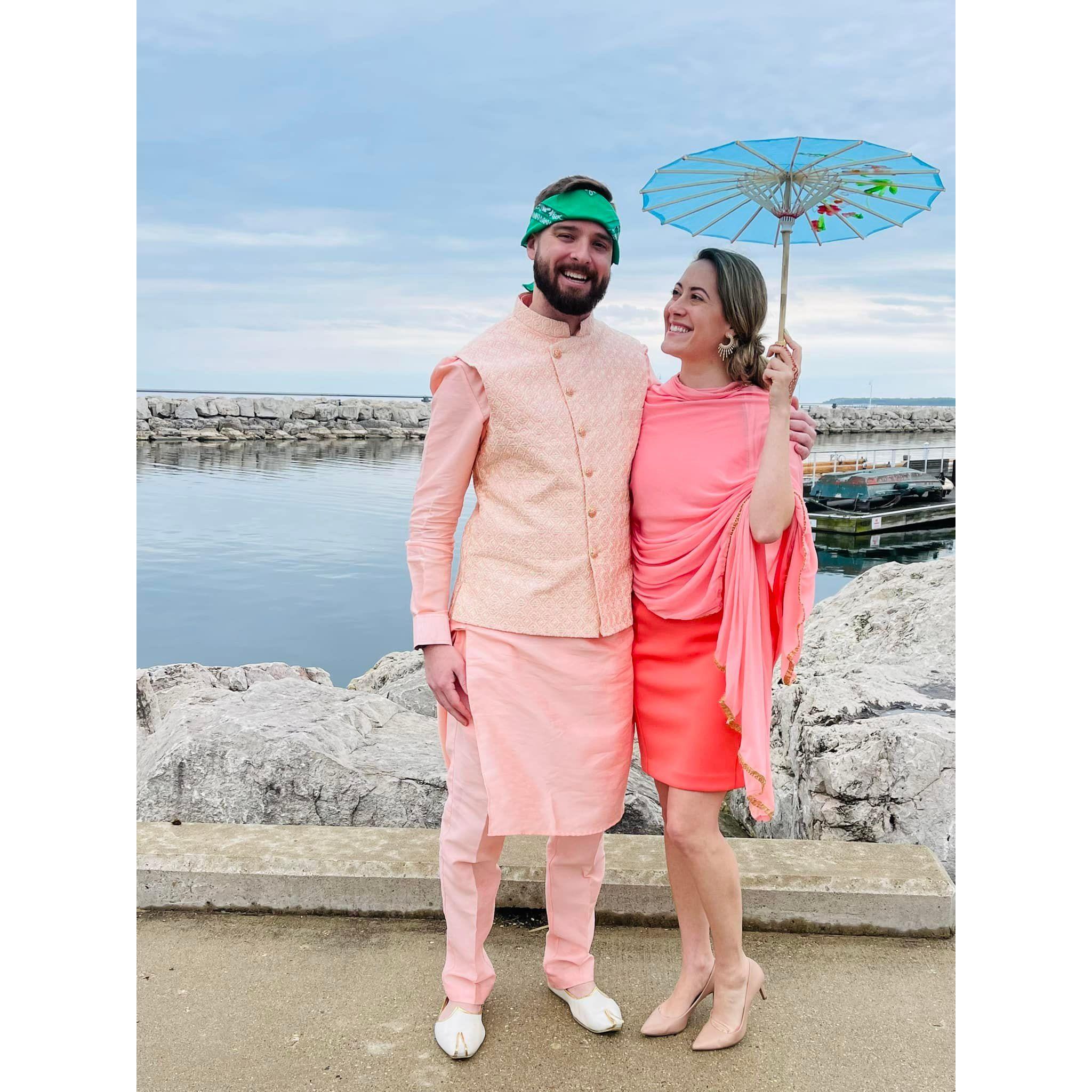 Pretty in pink! Here is a snap from Dean's older brothers wedding last summer. Nothing compared to the bride and groom, but boy did they look good!