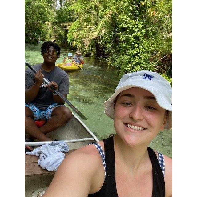 This was taken right before Brandon paddled us directly into a tree.