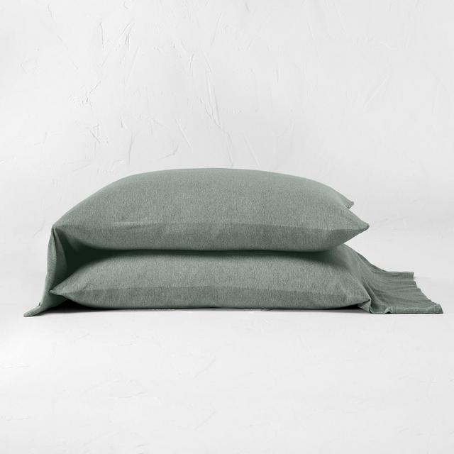 King Jersey Solid Pillowcase Set Sage Green - Casaluna™