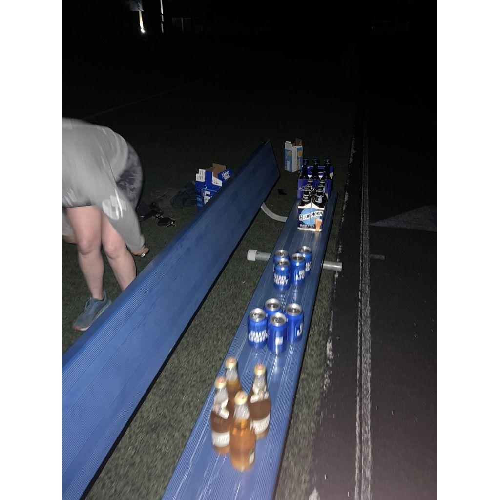 Beer Mile with Brandon's friends in Maryland. (Every lap on track you chug a beer). 6/2023